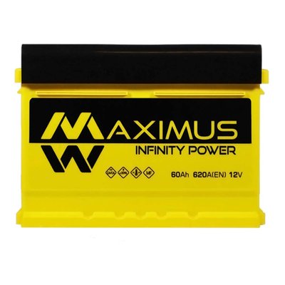 Автомобільний акумулятор MAXIMUS 60Ah 620A L+ (лівий +) MF L2B 564958893533 фото