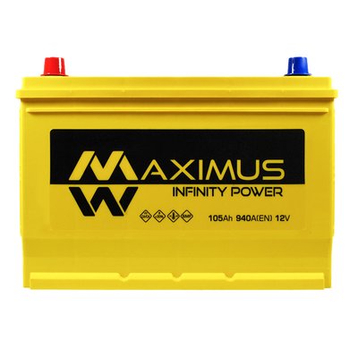 Автомобильный аккумулятор MAXIMUS Asia smf (N70) 105Ah 940A L+ 566125885125 фото