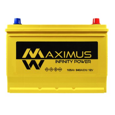 Автомобильный аккумулятор MAXIMUS Asia smf (N70) 105Ah 940A R+ 566125884337 фото