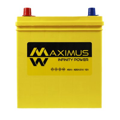 Автомобільний акумулятор MAXIMUS Asia smf (NS40) 45Ah 420A L+ т.к. 566125884338 фото