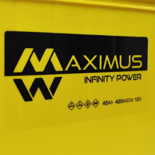 Автомобільний акумулятор MAXIMUS Asia smf (NS40) 45Ah 420A L+ т.к. 566125884338 фото