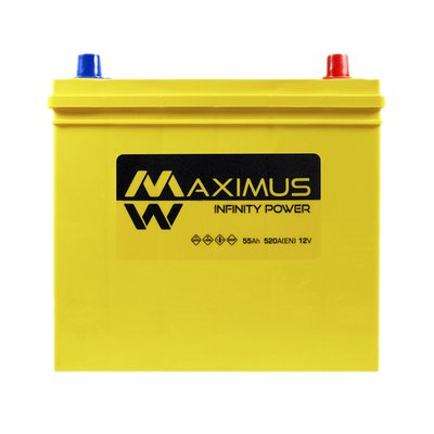 Автомобільний акумулятор MAXIMUS Asia smf (NS60) 55Ah 520A R+ т. к. 566125884342 фото
