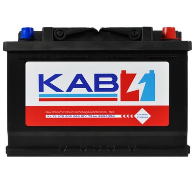 Автомобильный аккумулятор KAB Red SMF (L3) 75Ah 680A R+ 566125885330 фото