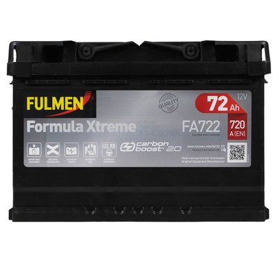 Автомобильный аккумулятор FULMEN (FA722) Formula Xtreme (LB3) 72Ah 720A R+ h=175 566125885195 фото