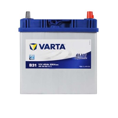 Автомобильный аккумулятор VARTA Blue Dynamic Asia 45Ah 330A R+ (правый +) B31 тонка клема 564958891388 фото