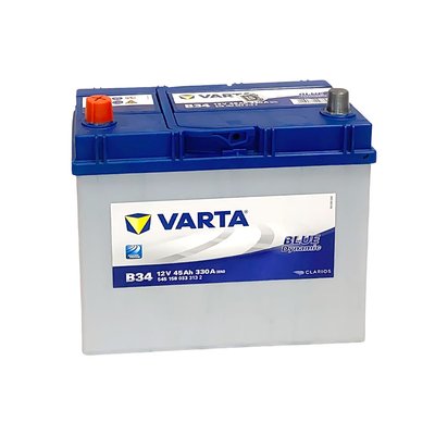 Автомобільний акумулятор VARTA Blue Dynamic Asia 45Ah 330А L+ (лівий +) B34 564958891557 фото
