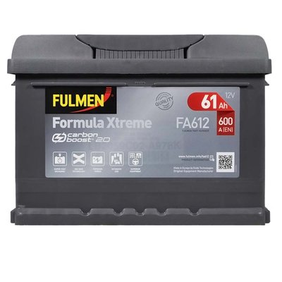 Автомобильный аккумулятор FULMEN Formula Xtreme 61Ah 600A R+ (правый +) 564958886017 фото