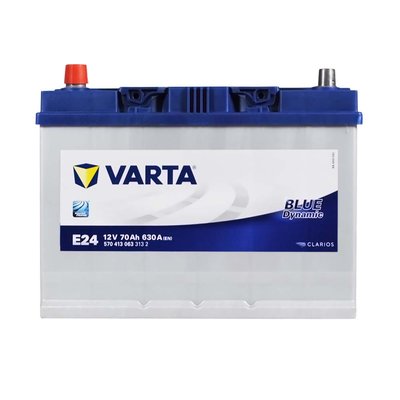Автомобильный аккумулятор VARTA Blue Dynamic Asia 70Ah 630А L+ (левый +) E24 564958891361 фото