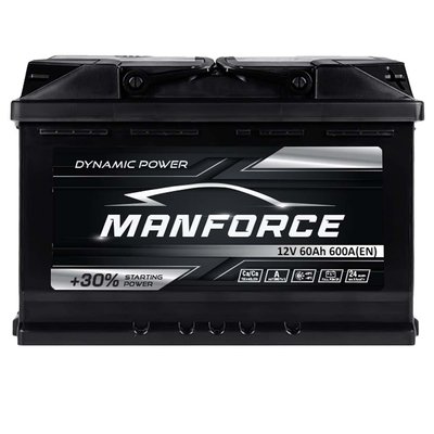 Автомобільний акумулятор MANFORСE 60Ah 600A R+ (правий +) MF L2 564958892348 фото