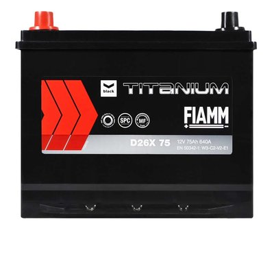 Автомобильный аккумулятор FIAMM Titanium Black Asia 75Аh 640А L+ (левый +) D26 564958893604 фото