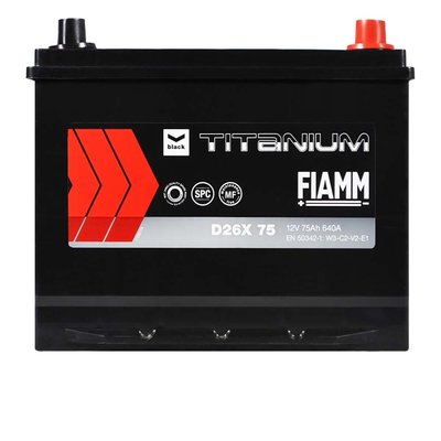 Автомобільний акумулятор FIAMM Titanium Black Asia 75Аh 640А R+ (правий +) D26 564958893603 фото