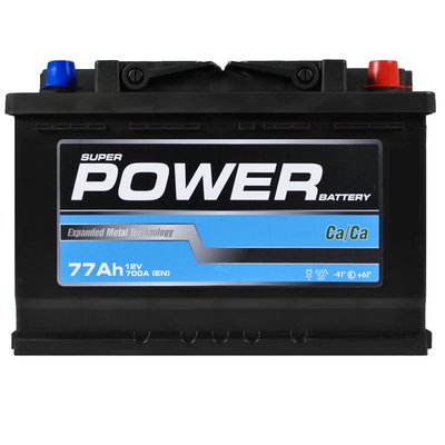 Автомобільний акумулятор POWER MF Black (L3) 77Ah 700A R+ 566125885424 фото