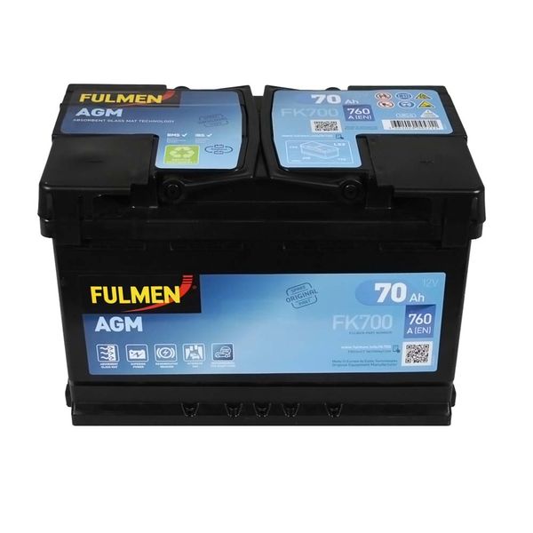 Автомобільний акумулятор FULMEN Start-Stop AGM 70Ah 760A R+ (правий +) 564958886011 фото