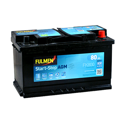 Автомобильный аккумулятор FULMEN Start-Stop AGM 80Ah 800A R+ (правый +) 564958886012 фото