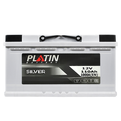Автомобильный аккумулятор PLATIN Silver 110Ah 1000A R+ (правый +) MF L5 564958893476 фото