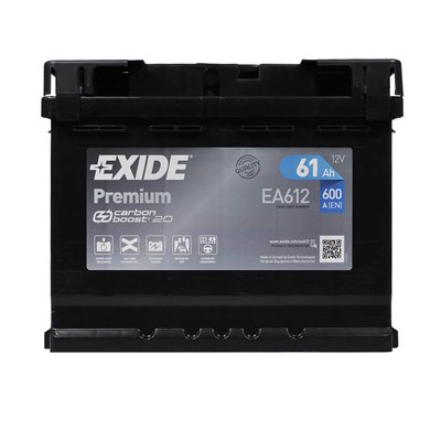 Автомобильный аккумулятор EXIDE Premium (EA612) 61Аh 600Ah R+ h=175 566125885191 фото