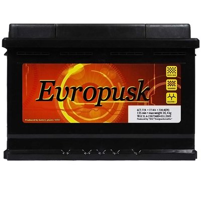 Автомобільний акумулятор Evropusk 77Аh 720A R+ (правий +) L3 564958894691 фото