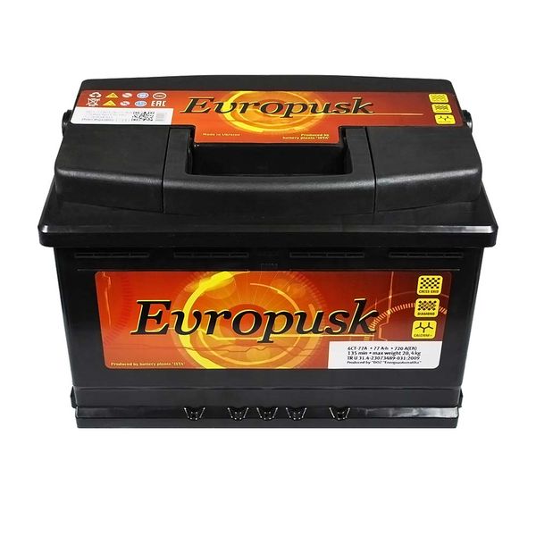Автомобильный аккумулятор Evropusk 77Аh 720A R+ (правый +) L3 564958894691 фото