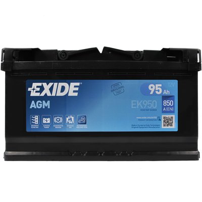 Автомобильный аккумулятор EXIDE (EK950) Start-Stop AGM 95Аh 850A R+ 566125885162 фото