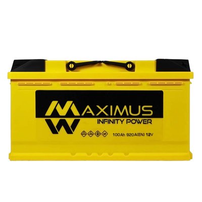 Автомобільний акумулятор MAXIMUS 100Ah 920A R+ (правий +) MF L5 564958893506 фото