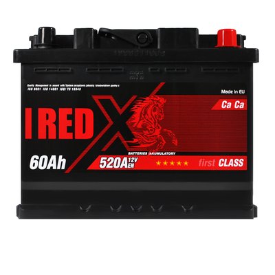 Автомобильный аккумулятор RED X (555 80) (L2) 60Ah 520A R+ 566125885259 фото
