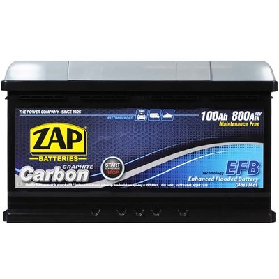 Автомобільний акумулятор ZAP Carbon EFB 100Аh 800А R+ (правий +) 600 05 564958888261 фото