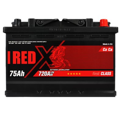 Автомобильный аккумулятор RED X (570 80) (L3) 75Ah 720A R+ 566125885260 фото