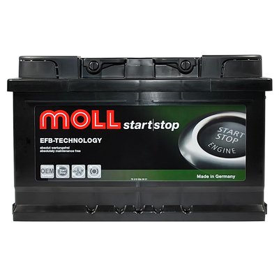 Автомобильные аккумулятор MOLL EFB (L2B) 65Ah 680A R+ (правый +) 566125883015 фото