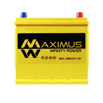 Автомобільний акумулятор MAXIMUS Asia smf (D23) 65Ah 650A R+ 566125884340 фото