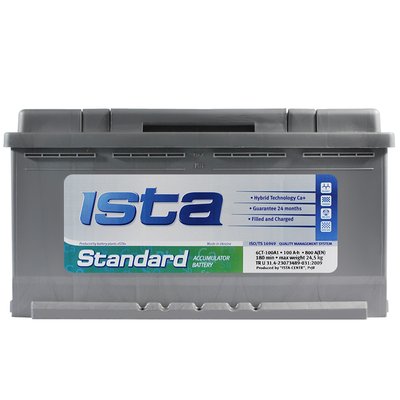 Автомобильный аккумулятор ISTA Standard (L5) 100Аh 800А R+ 566125885232 фото